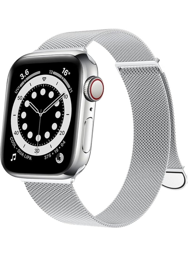 BEILINGDUN Compatible with Apple Watch Strap 49mm 46mm 45mm 44mm 42mm 41mm 40mm 38mm Women Men, Milanese Loop Apple Watch Band Ultra 3/2/1 SE3/2/1 iwatch Series 11 10 9 8 7 6 5 4 3 2 1 - Image 1